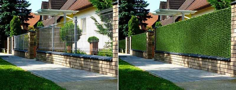 grass fence for buildings