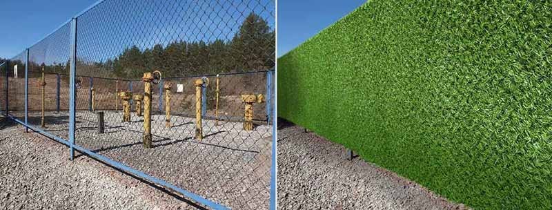 landscape grass fence